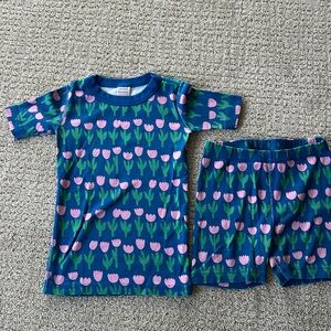 Hanna Andersson Girls Short John Pajamas Sz 6-7